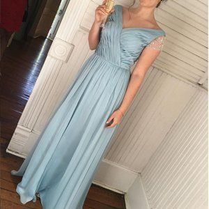 Light Blue Bridesmaid / Formal Dress by Belsoie